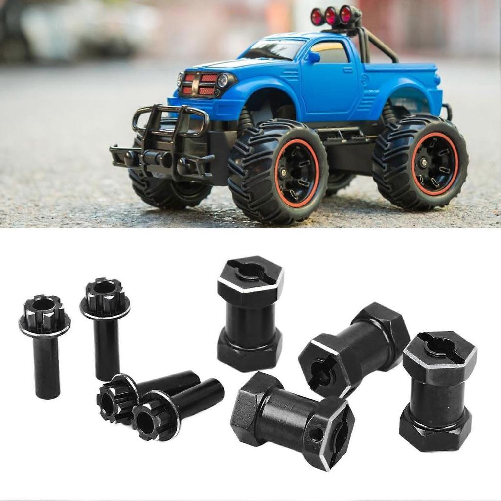 2024-4PCS 12mm RC Wheel Hex Hub with 20mm Offset Extension Crawlers Wheel Hex Drive Adapter for 1/10 RC Crawler Repairing and Upgrading Black