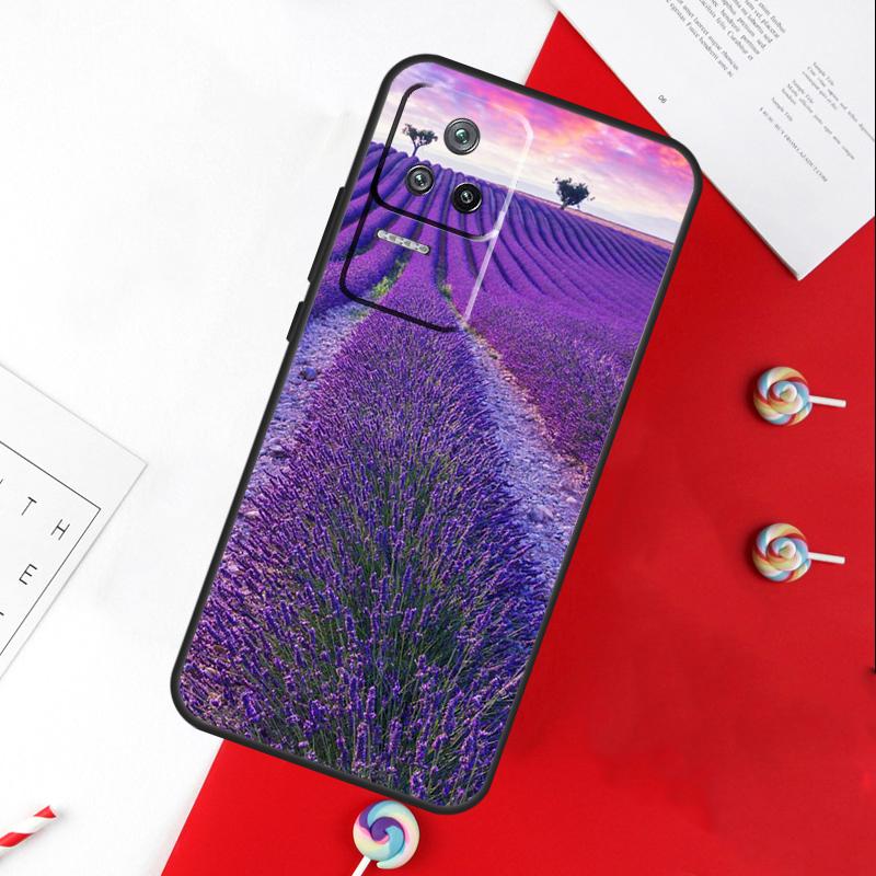 

Purple Flowers Lavender Cover For Xiaomi 11T 12T 13T 14T Pro 13 14 15 Ultra POCO X7 Pro X3 X5 X6 F5 F6 M6 Pro Case For Mi 11T (11T Pro)