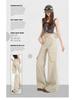 Women's Trendy Cotton Micro-Flare Casual Jeans with Patch Pockets and Deconstructed Design