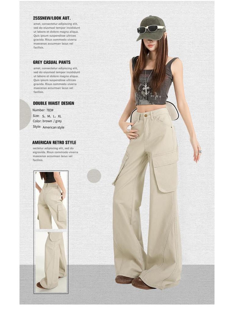 Women's Trendy Cotton Micro-Flare Casual Jeans with Patch Pockets and Deconstructed Design