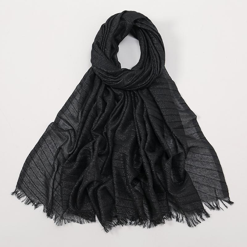 

Люрекс Блеск Золотой Треугольный Мятый Вискозный Шаль Шарф Женский Базовый Дизайн Блестящая Повязка на Голову Обёртывание Однотонные Плиссированные Шарфы Мусульманский Хиджаб