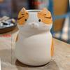 home decor Cute Ceramic Cat Flower Vase Ceramic Handicraft Ornaments Animal Sculpture Cartoon Cat Flower Arrangement Vases