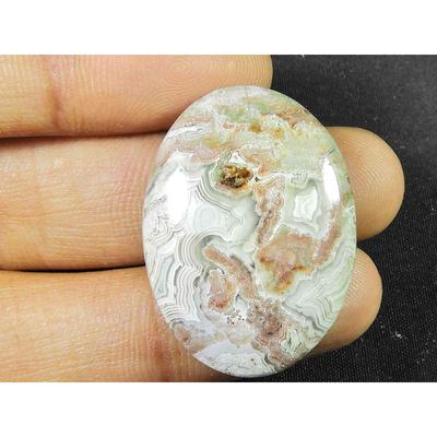 29Cts. Natural Crazy Lace Agate Oval Crystal Cabochon Loose Gemstone 21X29MM SK-2378