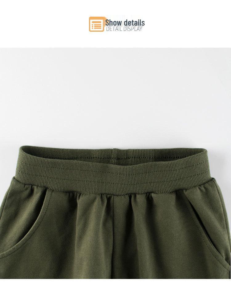 Pantalones Deportivos Rectos de Algodón Puro para Niños 27kids Estilo Nuevo de Otoño - Capa Única, Color Sólido, Felpa Fina.