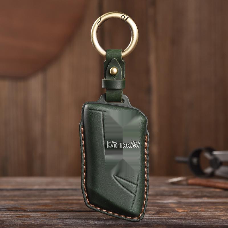 

Vintage Distressed Genuine Cowhide Car Key Case for Lexus