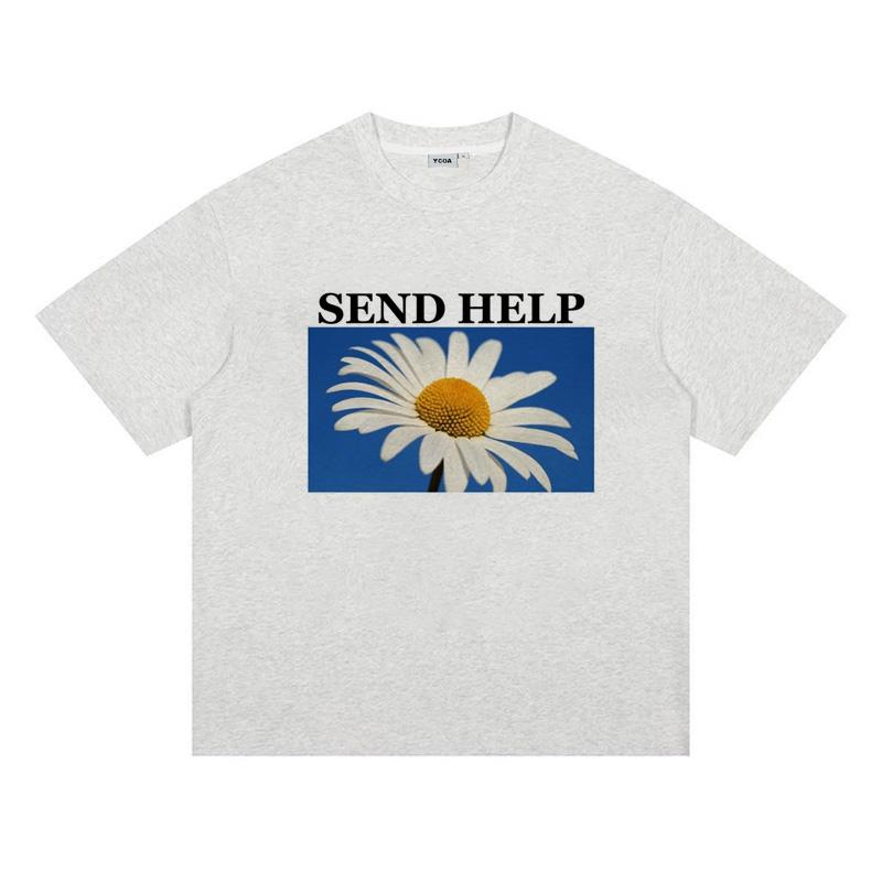 

Oversized TShirt Graphic Flower Vintage Streetwear Cotton Harajuku Korean Fashion Aesthetic Short Sleeve Tee Tops Unisex Clothing S