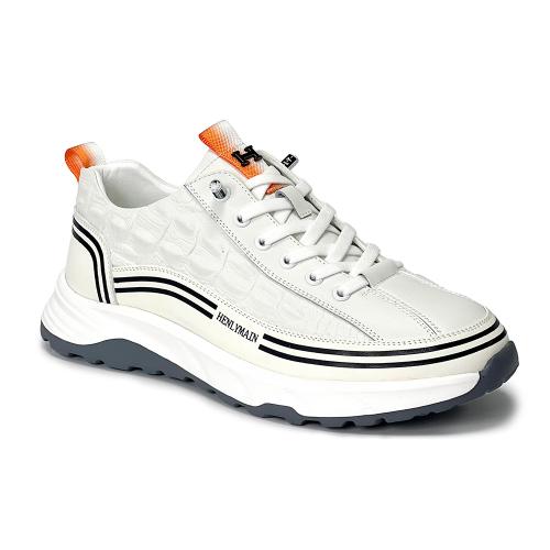 [HENLYMAIN] Tiger Genuine Leather Banding Men s Sneakers H24FOJMC403 Black-250