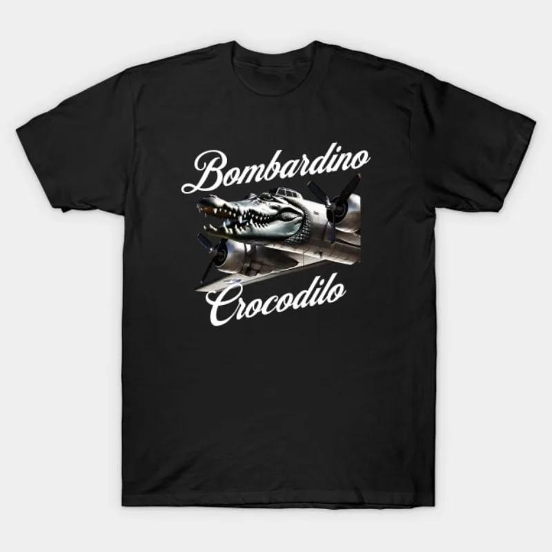 

HOT Italian Brainrot Tralalero Tralala Tung Tung Tung Sahur Bombardiro Crocodilo Funny Meme T-Shirt Men Women Tees Y2k Tops S чёрный