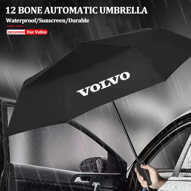 Samochodowy Automatyczny Parasol Przenośny Składany Z Logo Volvo Akcesoria Do Volvo XC60 XC90 V40 V60 S60 V50 V90 S80 EX90 S80L EM90 EX30
