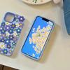 Fashion 3D Flower Soft Silicone Phone Case For iPhone 16 15 14 13 12 Pro Max Cute Floral Shock Proof Cover Capas