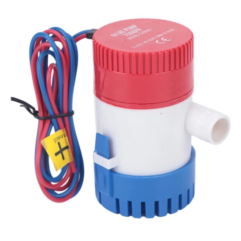 750GPH/1100GPH Submersible 12V Bilge Pump for Small Boat Drainage, Marine Water Removal Pump with ABS Housing and 3 M Lift Head