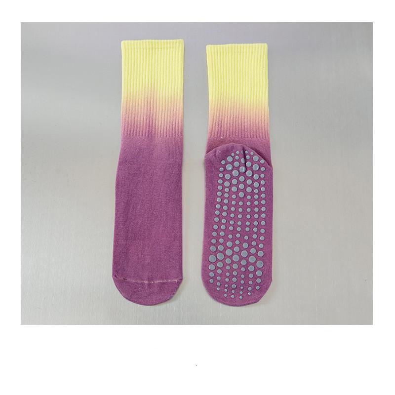 Autumn/winter Gradient Yoga Socks Women Anti Slip Professional Pilates Socks Cotton Breathable Indoor Dance Fitness Sports Socks