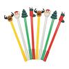 12 Pcs Christmas Pens, 0.5mm Black Ink, Cute Elk & Christmas Tree Design, Smooth Writing, Ideal for Students, Gifts, Party Favors, School & Office