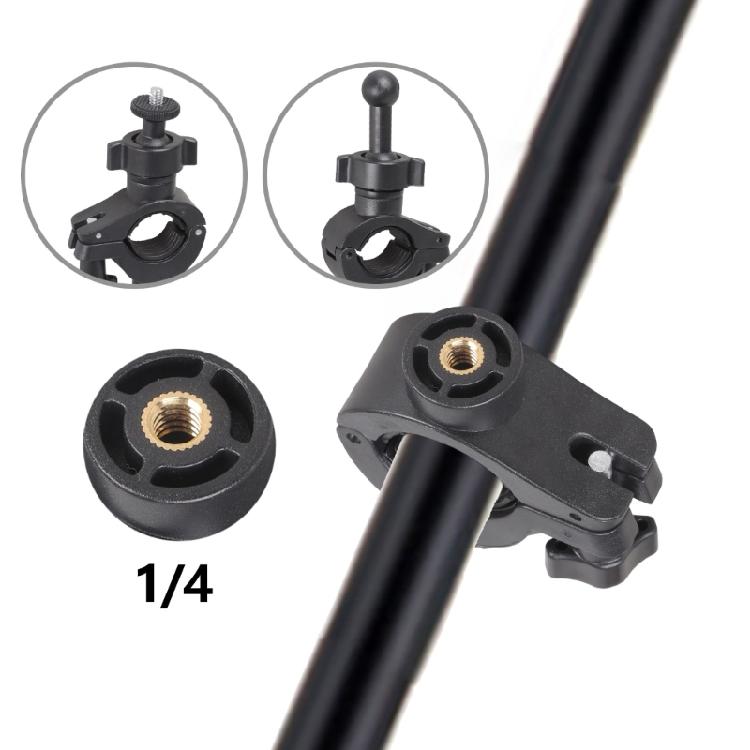 MultiPurpose 1/4in Female Screw Hole Base Mount Clamp For 15-25mm Pipe Connecting To Magical Arms Tripods Phone Holders