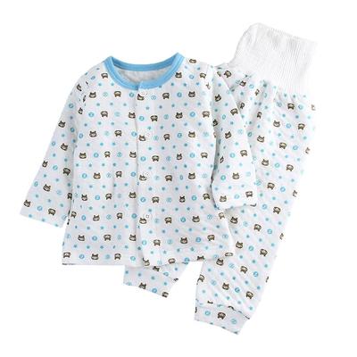 Babykoi Baby Thick Belly Warmer Top and Bottoms Front Long Bear 80cm Pajamas, Set, Opening, Spring/Autumn/Winter, Sleeves, Girls/Boys, All-Over Print,