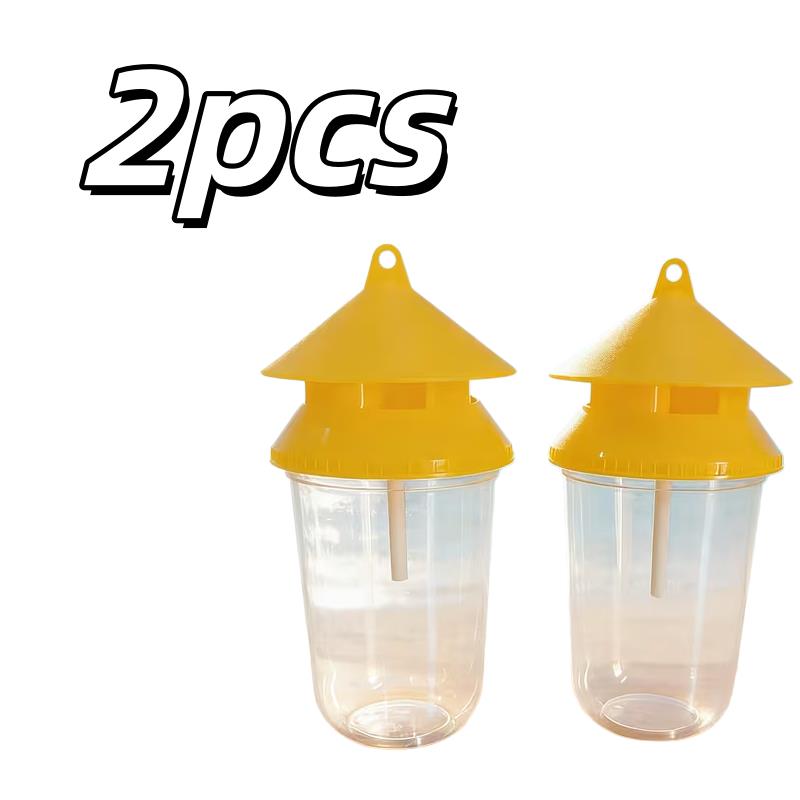 

2pcs Reusable Fruit Fly Traps – Non-Toxic Bottles with Lids, No Power, for Garden & Bee Farm