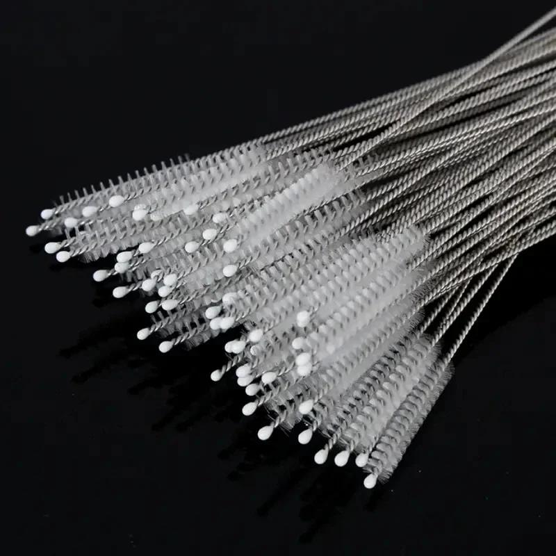 Sada kartáčů na čištění slámky na čištění trubek Opakovaně použitelný čistič trubek Nylonové nerezové dlouhé kartáče na čištění dětských lahví