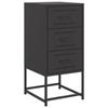 VidaXL Table de chevet noir 36x39x78 cm acier, armoire, armoire latérale, meuble de chambre à coucher, table de chevet, 846578