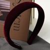 High Grade Dark Red Velet Autumn Winter Hairbands for Girls and Women Headwear Hair Bands Hair Accessories
