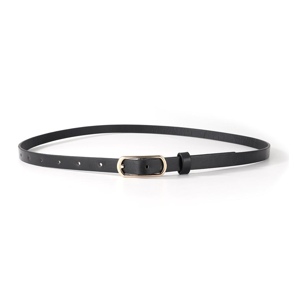 Leopard Print Thin Leather Belt with Gold Buckle - Stylish and Versatile for Jeans and Dresses