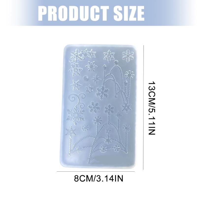 Snowflake Design Silicone Mold For DIY Jewelry Making Crafting Resin Soap Candle Christmas Snowflake Holiday Ornaments
