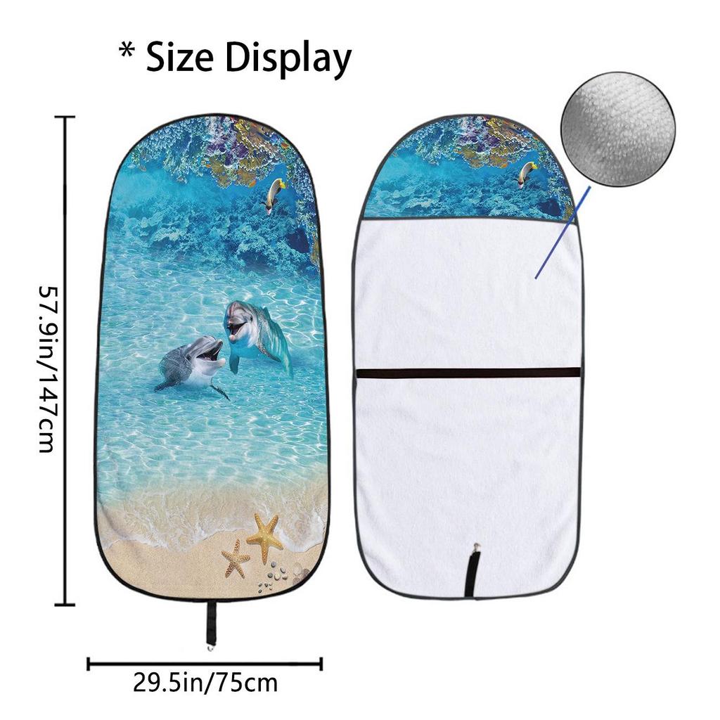 Front Car Seat Towel Cover: All-Season Gym & Workout Protector, Universal Fit.