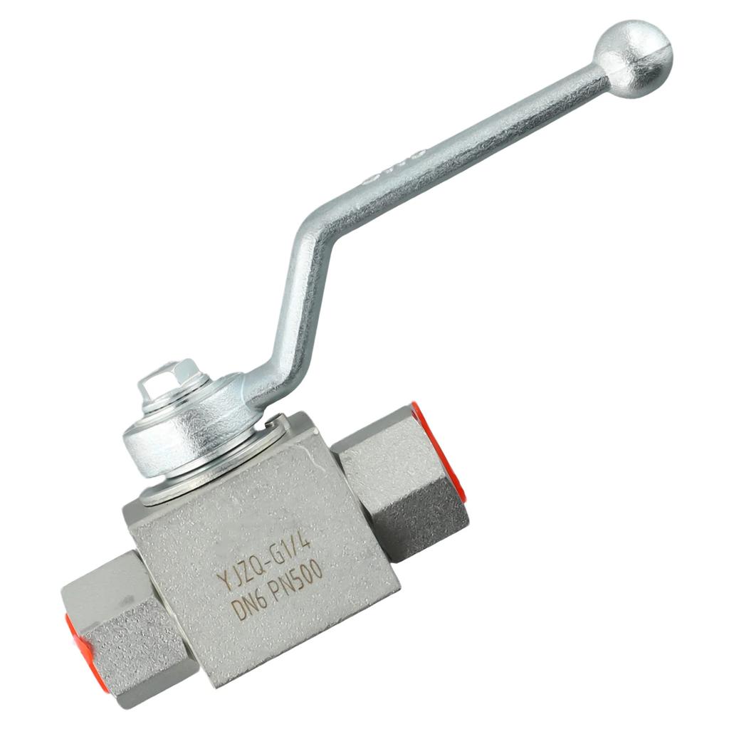 Hydraulic 2 Way Ball Valve Manual Operation with For BSP Threaded Connection Carbon Steel Body 500 Bar MWP for Oil Water Gas Use