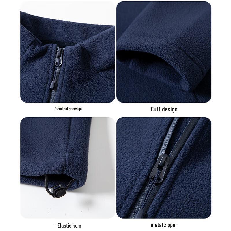 JEANSWEST Men's Warm Fleece Stand-Collar Jacket