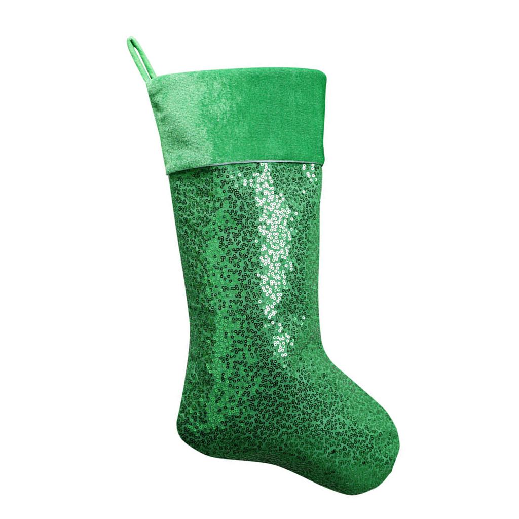 Colorful Sequins Christmas Stocking Large Capacity Present Bag Festival Fireplaces Hanging Ornament Party Supplies