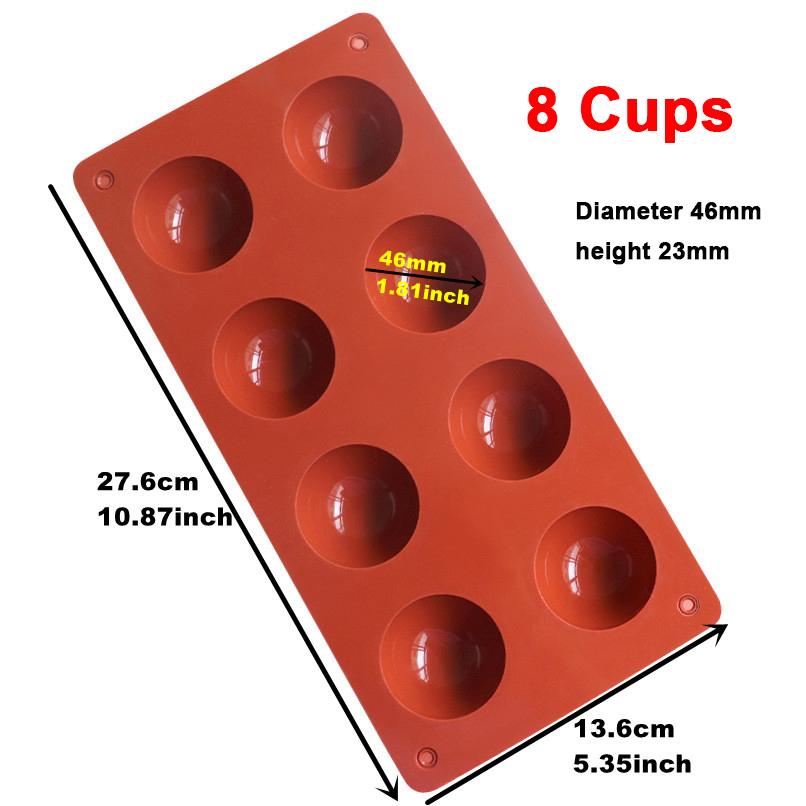 Semi Sphere Silicone Chocolate Mold Half Ball Cake Tray Silicon Dome Baking Moulds DIY Pudding Candy Jelly Kitchen Baking Tool