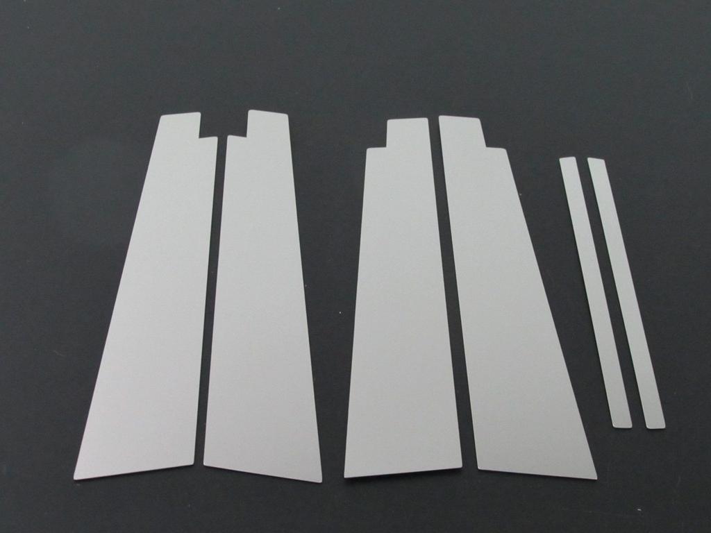 BRIGHTZ Finish Stainless Steel Pillar Panels with Visor for GRS196 GRS GS Part Number 17067 Ultra-Mirror GS350, GRS191, (6-Piece Set) [PIL-SIL-024],