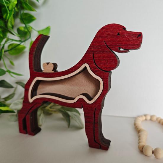 Wooden Dog Hair Storage Box Pet Hair Keepsake Box Pet Hair Collector Container Table Sign Decoration Pet Owner Memorial Gift