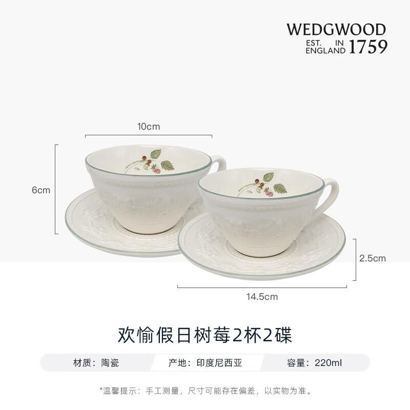 Wedgwood Happy Holiday Raspberry Tea Cup & Saucer Gift Set