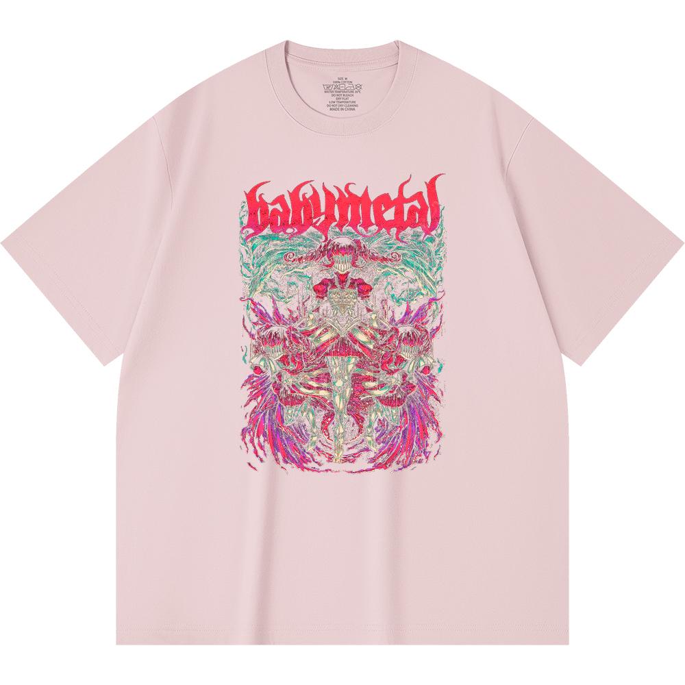 230 Gsm 100% Cotton Heavy Metal T-Shirt Rock Band Popular Music Print Unisex Heavy Cotton T Shirt