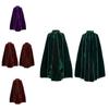 Mantello da costume di Halloween con finiture dorate per cosplay e giochi di ruolo fantasy