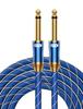 EMK Guitar Cable, 6.35mm Guitar Seal, 3M 14" Standard Plug Male To Male [Heavy-Duty Nylon & Metal Connectors] for Electric Guitars, Basses,