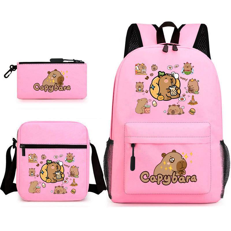 3-teiliges Schulrucksack-Set für Schüler Große Kapazität Oxford-Stoff Schultasche mit Schultergurt und Federmäppchen