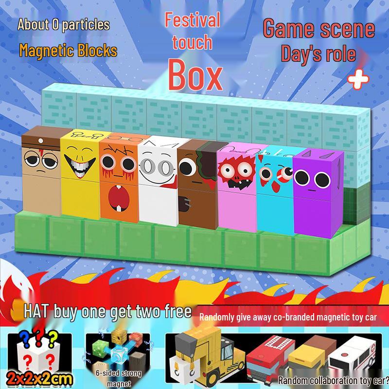 Rhythm Magnetic Sprunkim Blocks: Versatile DIY Building Set for Boys Aged 6+ | Educational Toy