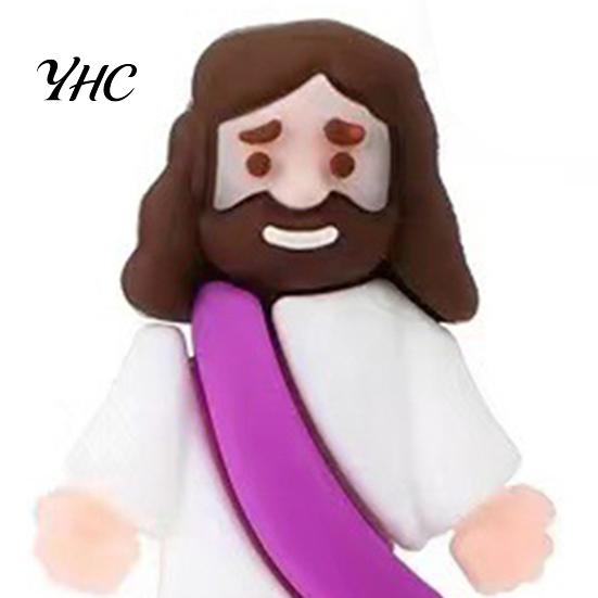 PVC Jesus Figure 12/48Pcs Mini Figurine Savior Model Statue Sculpture Desktop Decoration Easter Ornament Christmas Festival Gift