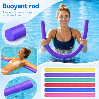 Espuma de Alta Densidade Macarrão de Piscina Bastão Flutuador Sólido para Natação Tubo de Espuma Durável Multiuso para Projetos DIY de Adultos 7x120cm Haste de Suporte Flutuante