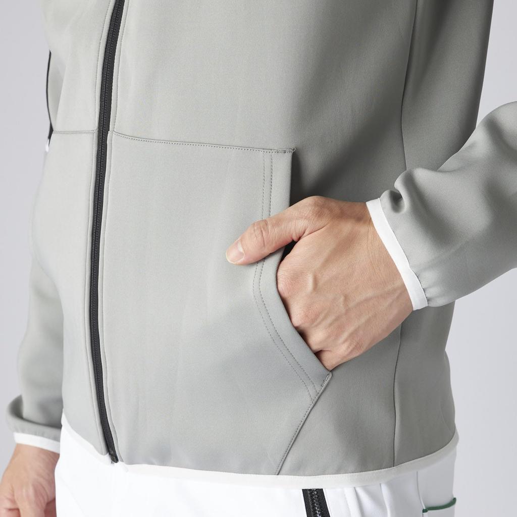 634402 Sweat Full Gray [Kappa] Men's Parka, Lightweight, Stretch, Zip,