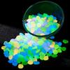 Glow-in-the-Dark Pebbles Mixed Colors 1cm Luminous Garden Stones Colorful Aquarium Stones Resin Glowing Pebbles for Outdoor Landscaping Walkways