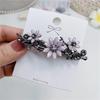 New Korean Colorful Crystal Butterfly Spring Hairpin Zircon Alloy Top Clip Horizontal Clip Elegant Women's Fashion Hair Jewelry