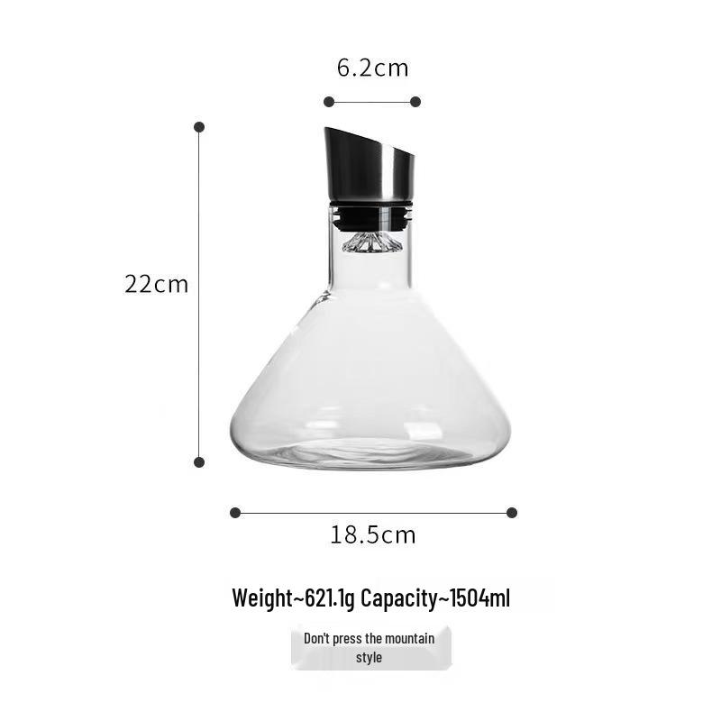 Iceberg Waterfall Decanter Set: Premium Crystal Wine Pourer & Storage