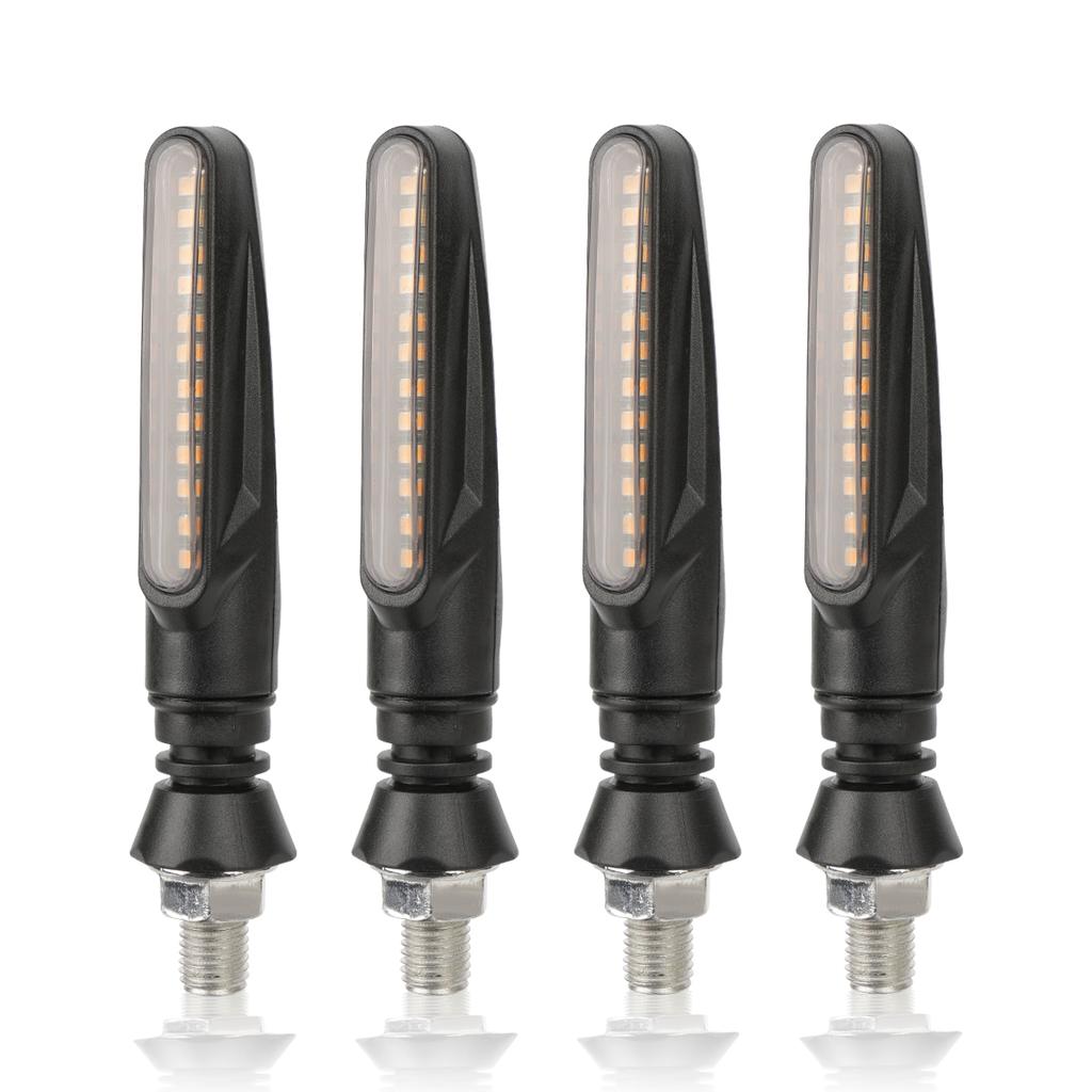 2PCS Motorcycle Turn Signals Light 12V LED Tail Flasher Flowing Water Blinker IP68 Bendable Motorcycle Flashing Lights