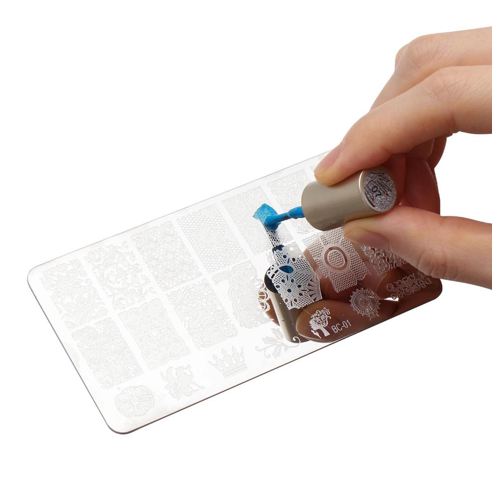 Heads French Tip Nagelstempel Klarer Silikon Nagelstempel Nagelstempelset Jelly Stempel für Nagel