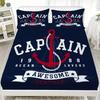 New Nautical Ocean Anchor Bedding Sets Ocean Spirit Fitted Sheet Queen Single Size Bed Linen with Pillowcase Teens Boys Gift