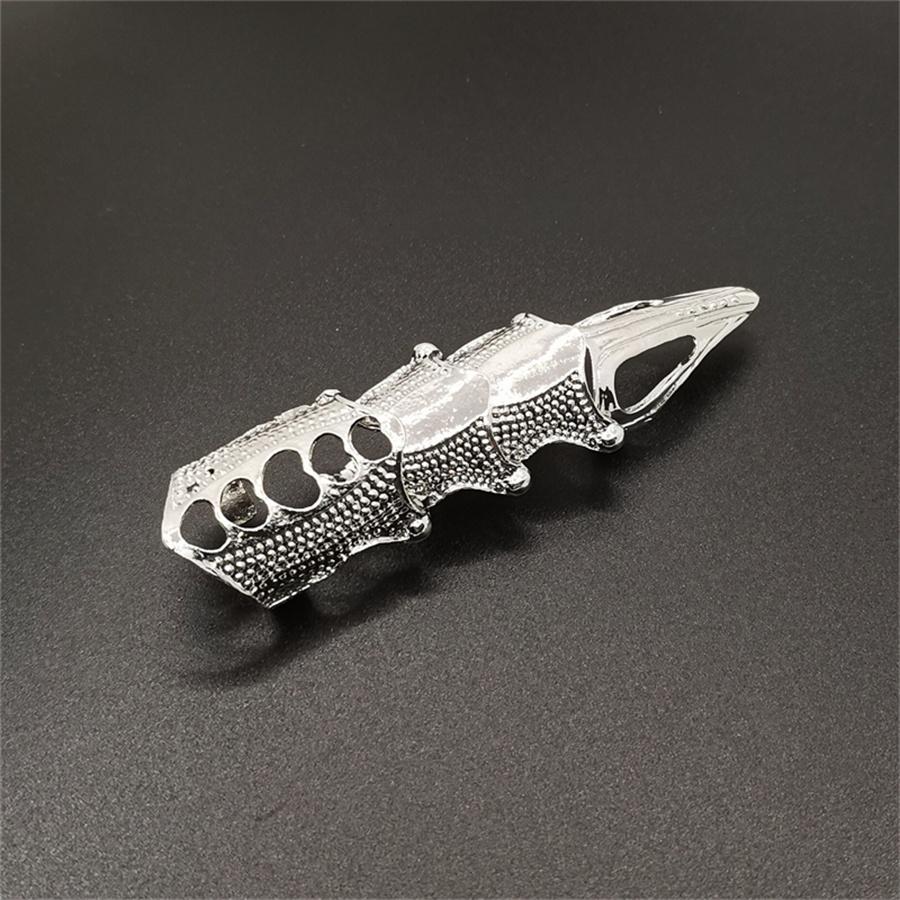 Europäische und amerikanische übertriebene Retro-Punk-Gothic-Metallrüstung mit gebogenen offenen Gelenkringen für Männer