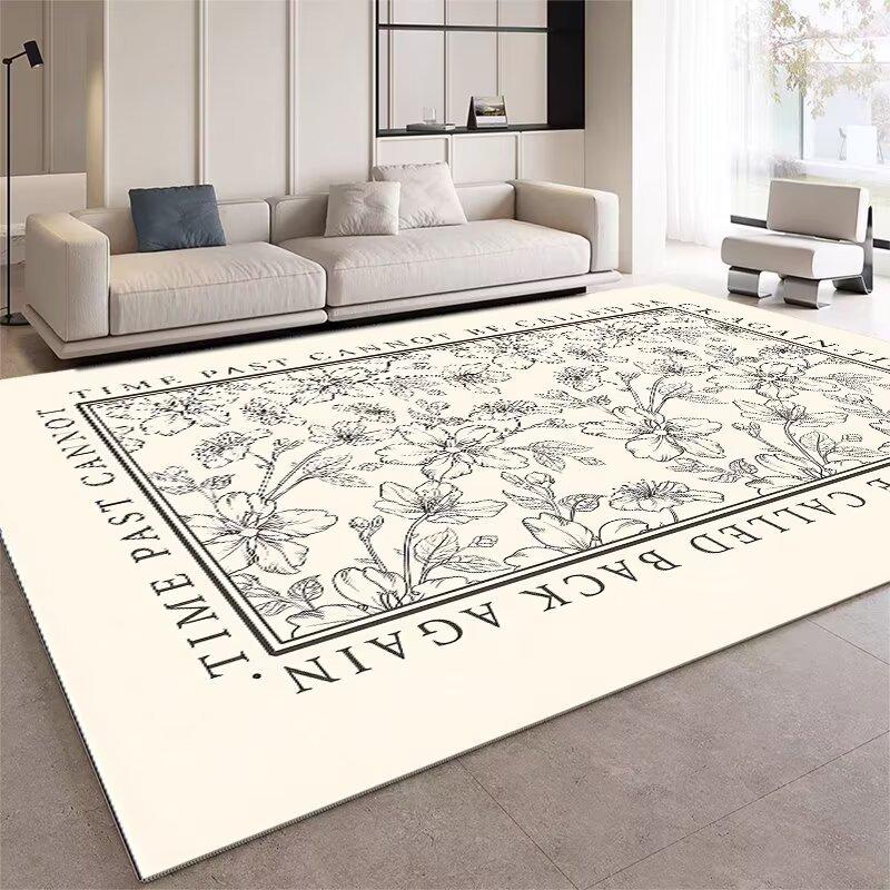 French Living Room Carpet Leave-In Waterproof Sand Coffee Table Blanket Dirt-Resistant And Easy To Take Care Of Non-Slip Floor Mat Bedroom Bedside