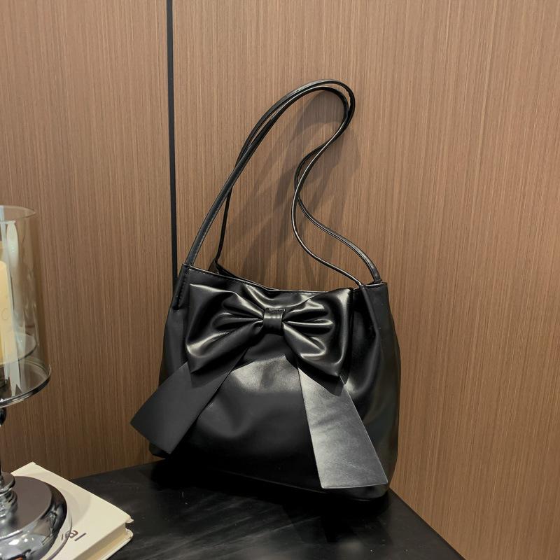 

Сумка-тоут большой вместимости с бантом для женщин, японский новый японский стиль, модная, красивая, трендовая, простая, ручная, подмышечная сумка